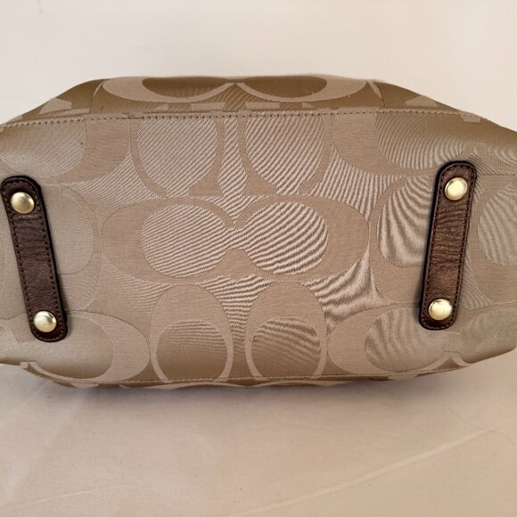 Authentic Coach Signature Handbag – Beige/Brown, 12" x 6" x 6" - Picture 7 of 15